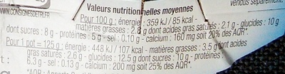 Yaourt de brebis, vanille - Nutrition facts - fr