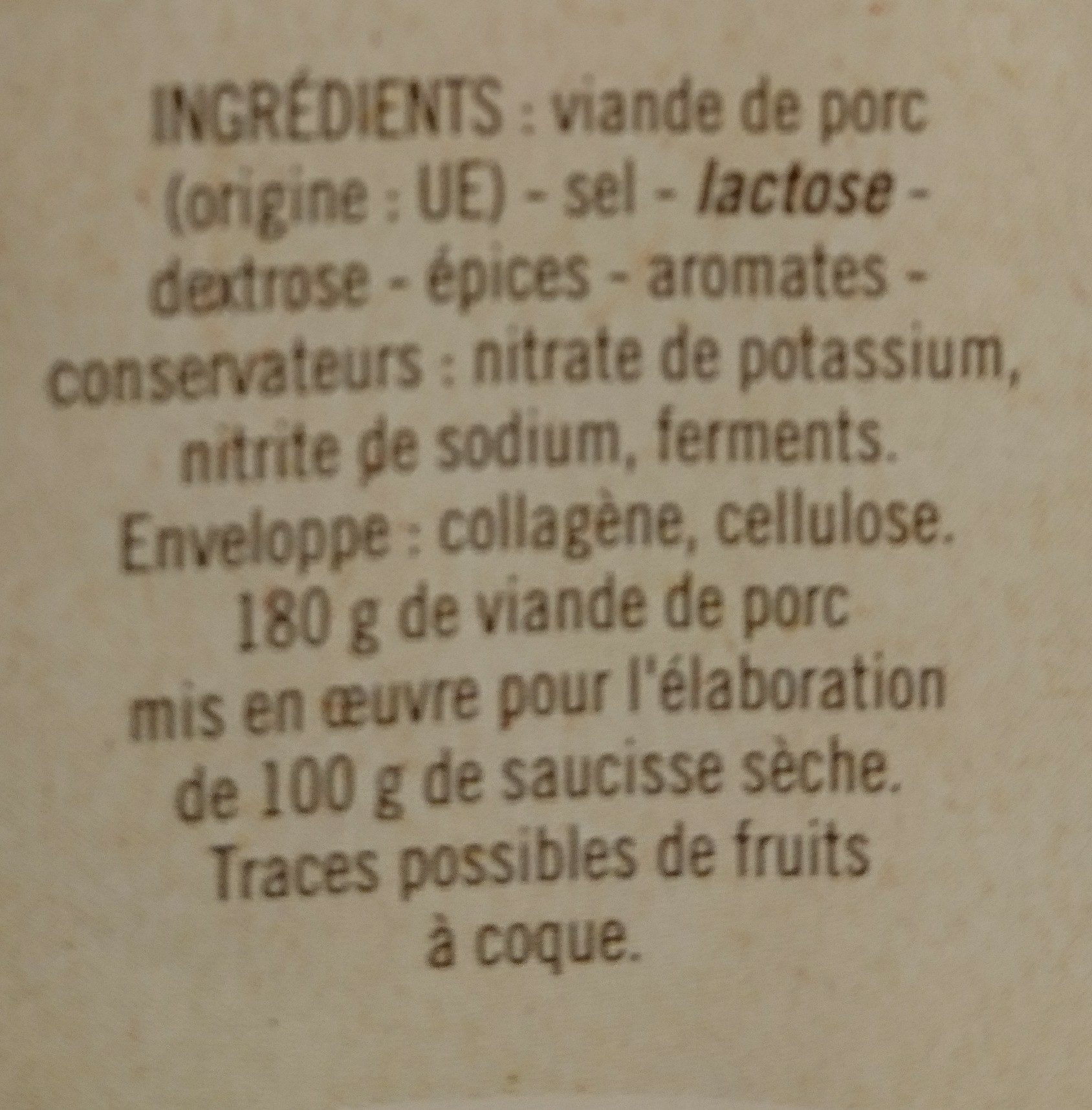Les badinettes - Ingredients - fr