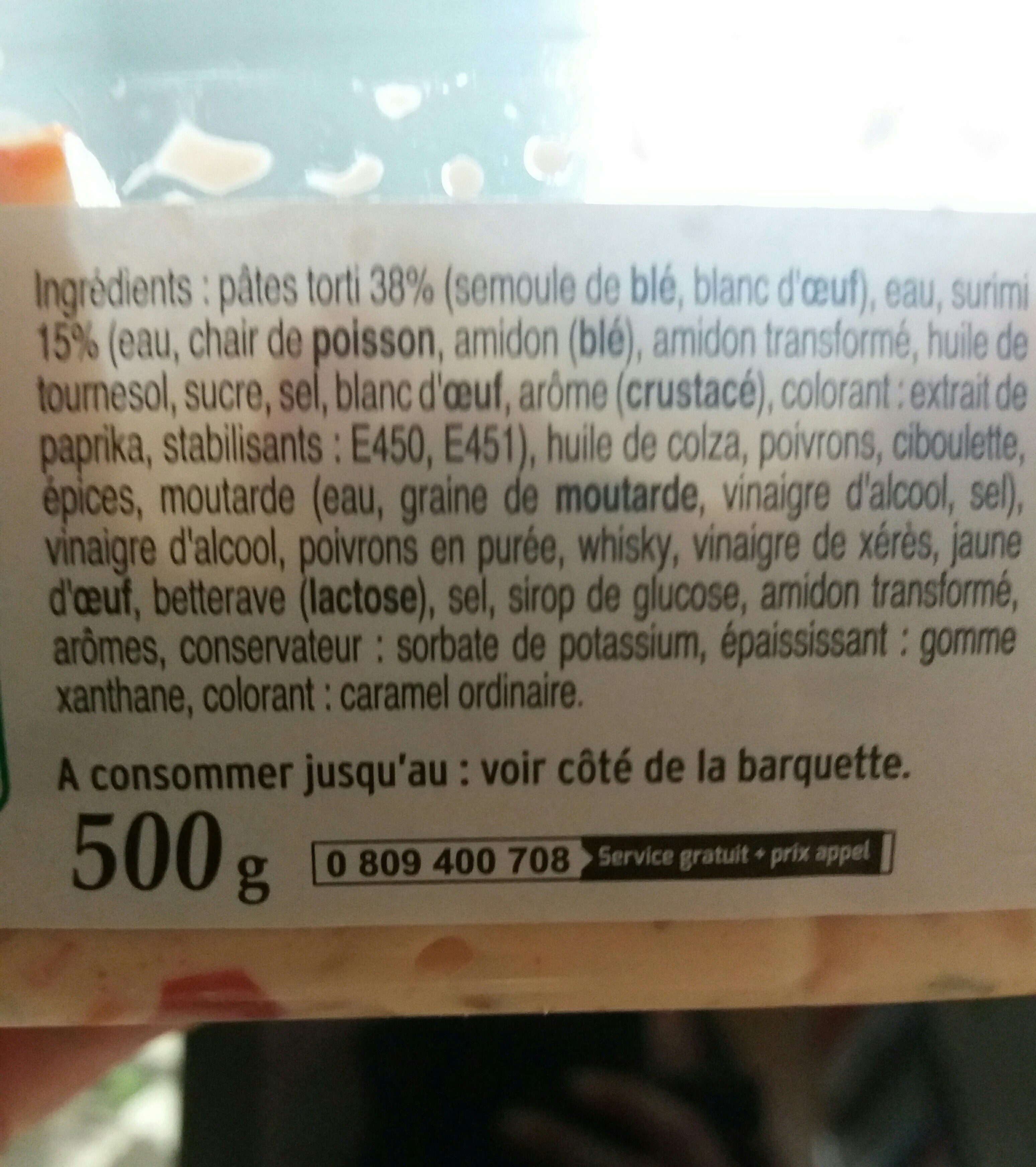 Tortis au surimi - Ingredients - fr