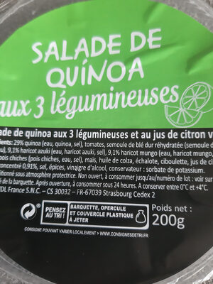 Salade de quinoa aux trois légumineuses - Product