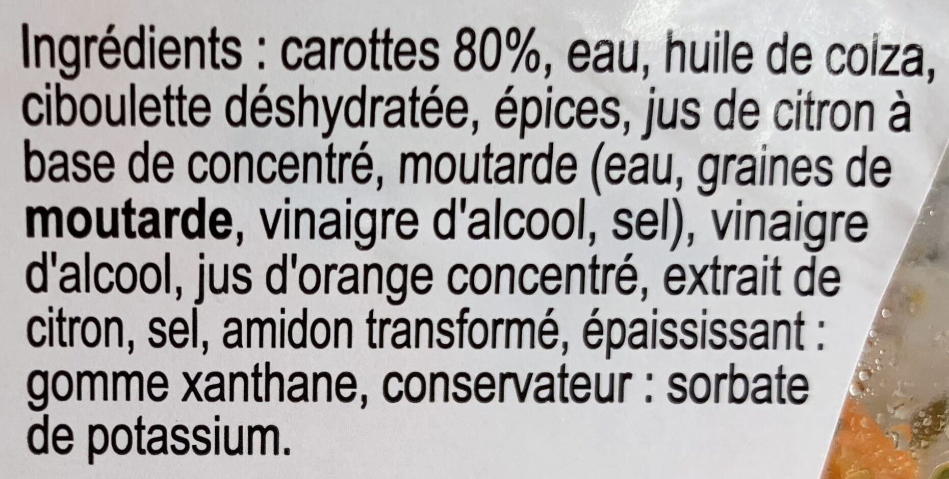 Mes Carottes râpées à la Ciboulette - Ingredients - fr