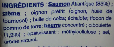 Saumon Ciboulette Extra-Moelleux - Ingrédients