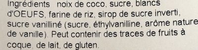 10 Gros Rochers Coco - Ingredients - fr