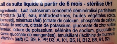 Milumel 2 - Ingredientes - fr