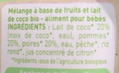 Brassé Pomme Poire - Ingredients