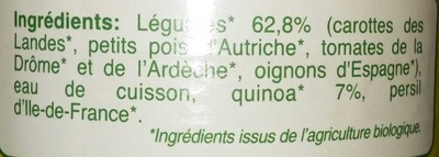 Mouliné de carotte Quinoa - Ingredienser - fr