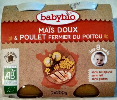 Petits pots au poulet et légumes, dès 8 mois, certifié AB - Product - fr