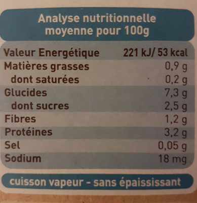BOLS LEGUMES SAUMON MACARONI 2X200G - Nutrition facts - fr