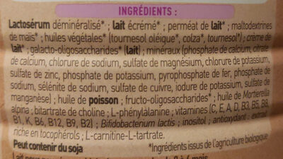 Optima 1 - Ingrediënten - fr
