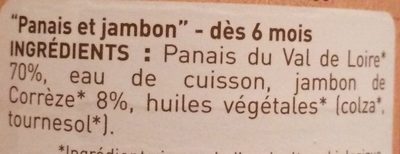Petit pot panais jambon - Ingredients - fr