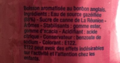 Limonade Sega bonbon anglais - Ingredients - fr