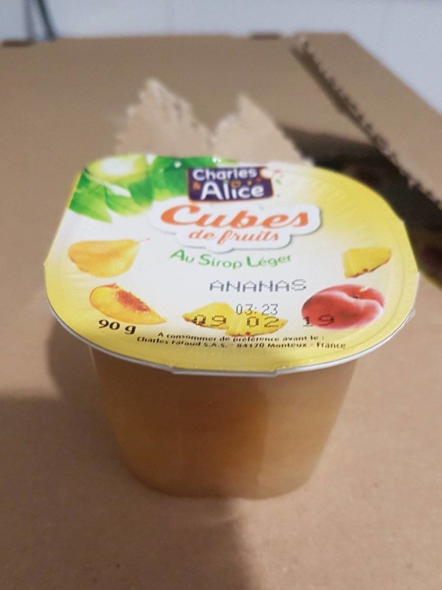 Cube ananas au sirop leger - Produit