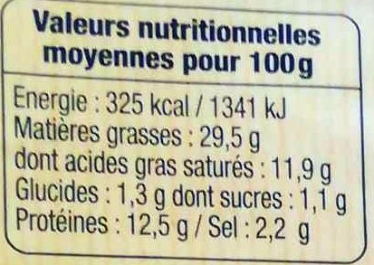 Maison Milhau Mortadelle 8 Tranches Pack 100G - Tableau nutritionnel
