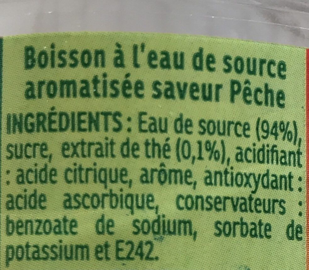 Ice Tea Thé Vert Saveur Pêche - Ingredients - fr