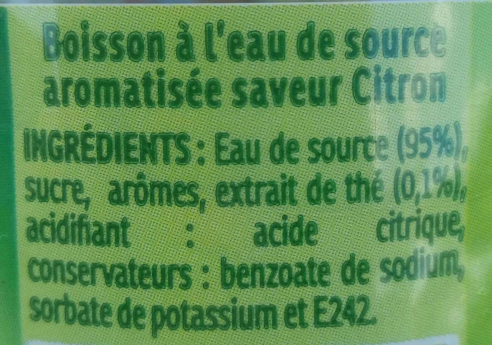 Thé Vert Citron Citron Vert - 成分 - fr