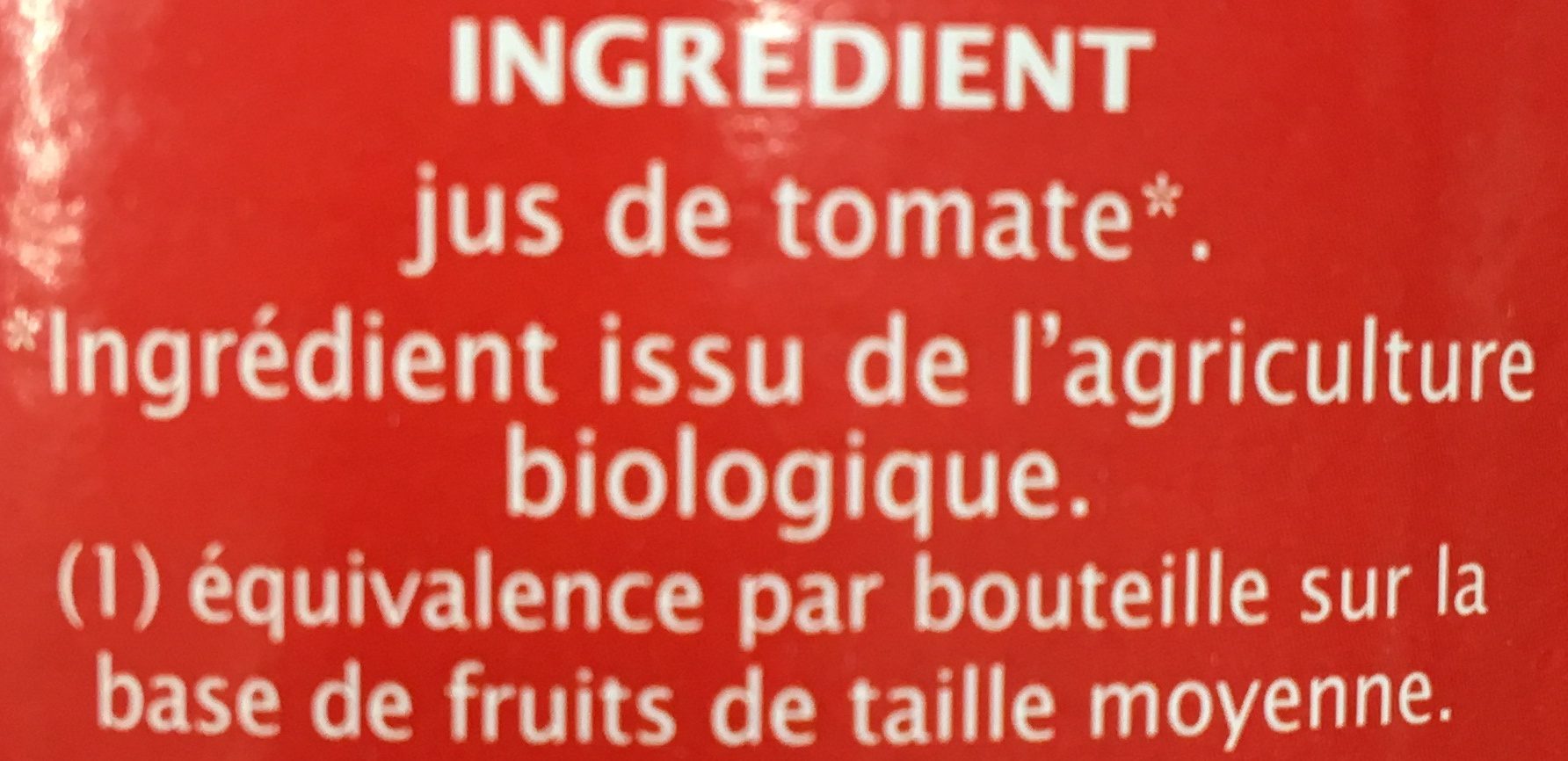 Pur jus - Tomate de Marmande - Ingredients - fr