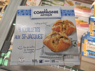 Panier feuilleté aux Saint-Jacques 20 % de noix et de légumes, surgelés - Product - fr
