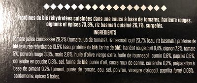 Chili vegetarien - Ingredients - fr