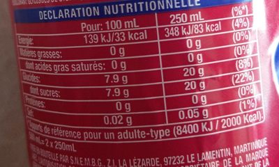 Fanta manzana - Nutrition facts - fr