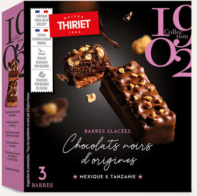 3 Barres glacées chocolats noirs d'origine - Product - fr