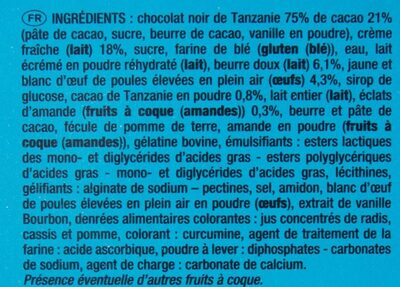 Pur chocolat noir de Tanzanie (entremets) - Ingredients