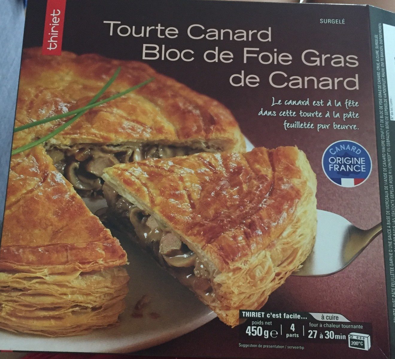 Tourte Canard, Bloc de Foie Gras de Canard - Produit