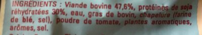 Boulette au boeuf - Ingrédients