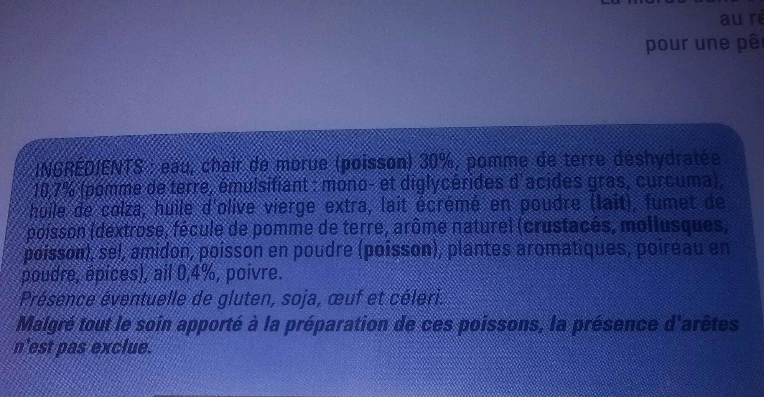 Brandade de morue parmentière - Ingredients - fr
