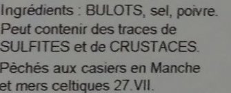 Bulots cuits - Ingredients - fr