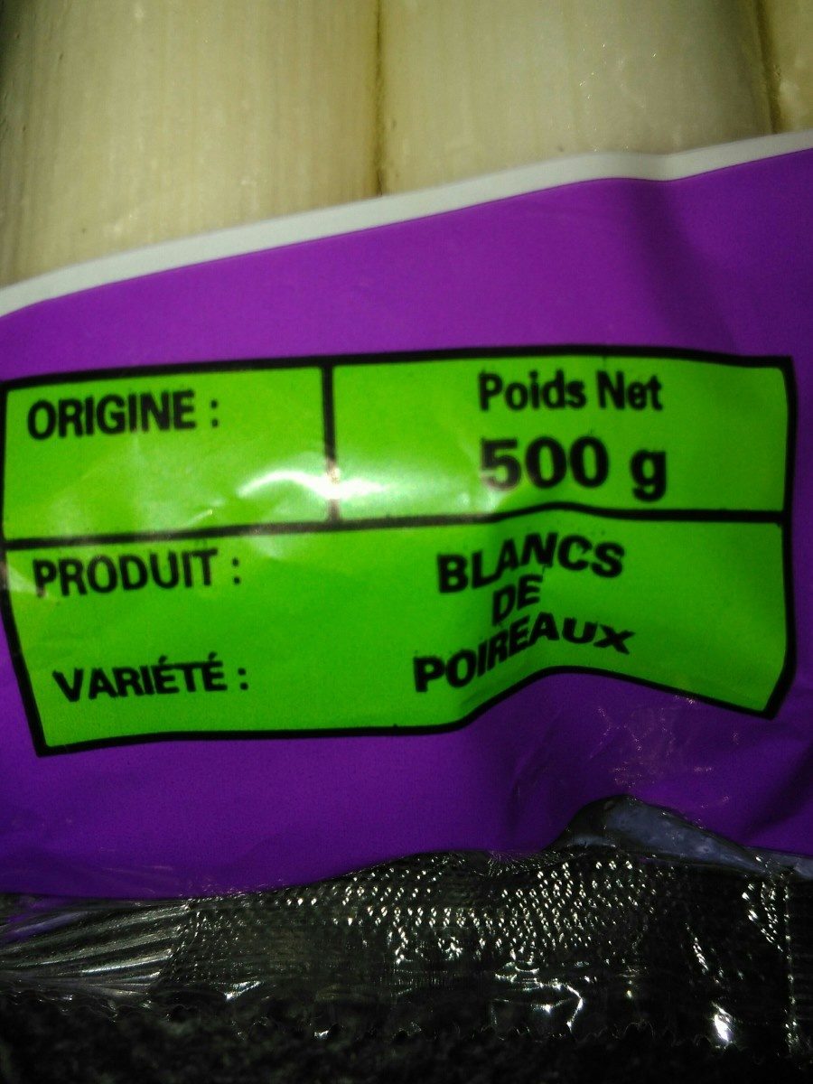 Blanc de poireaux - Ingredients - fr