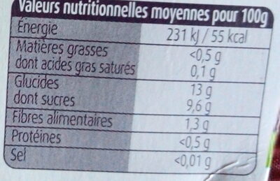 Pommes Kiwis sans sucres ajoutés - حقائق غذائية - fr