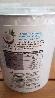 Brassé coco nature - Ingredients - fr