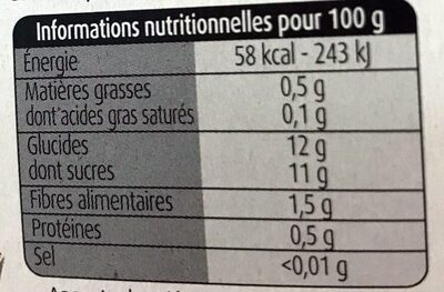 Pommes Abricots Bergeron Sans Sucres Ajoutés - Nutrition facts - fr