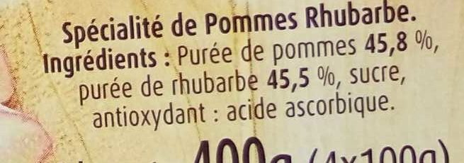 Pommes Rhubarbe - Ingredienti - fr