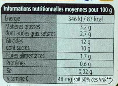 Compote Pomme Mangue Coco - Nutrition facts - fr