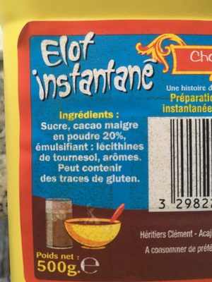 Elot instantané - Ingredienti - fr