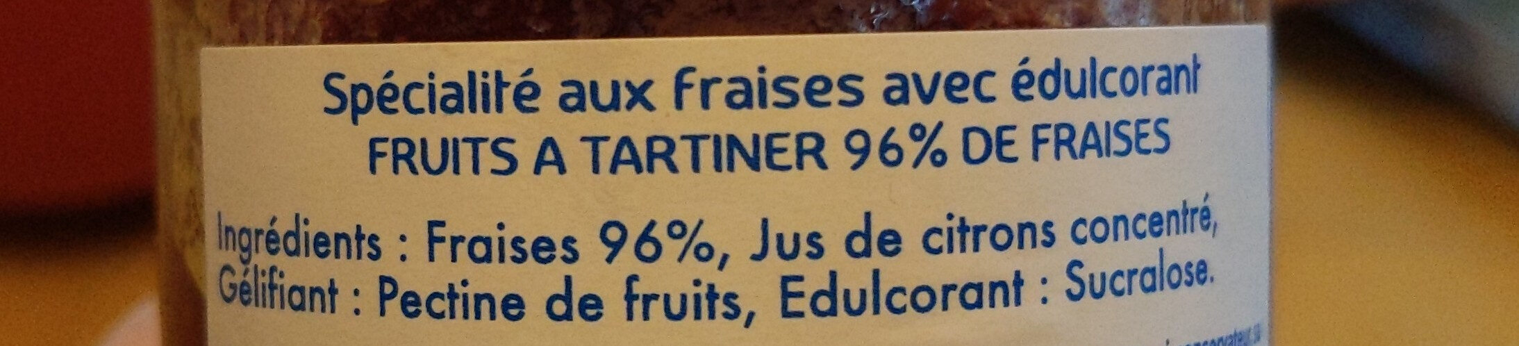 Fruits à tartiner de Fraises - Ingrediënten - fr
