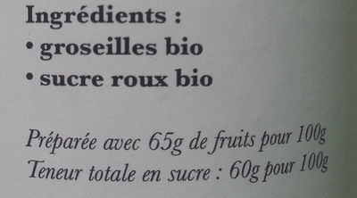Gelée groseilles extra - Ingredients - fr
