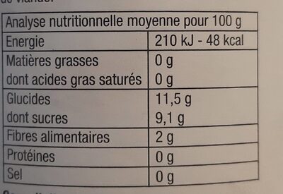 Purée pommes myrtilles - Voedingswaarden - fr