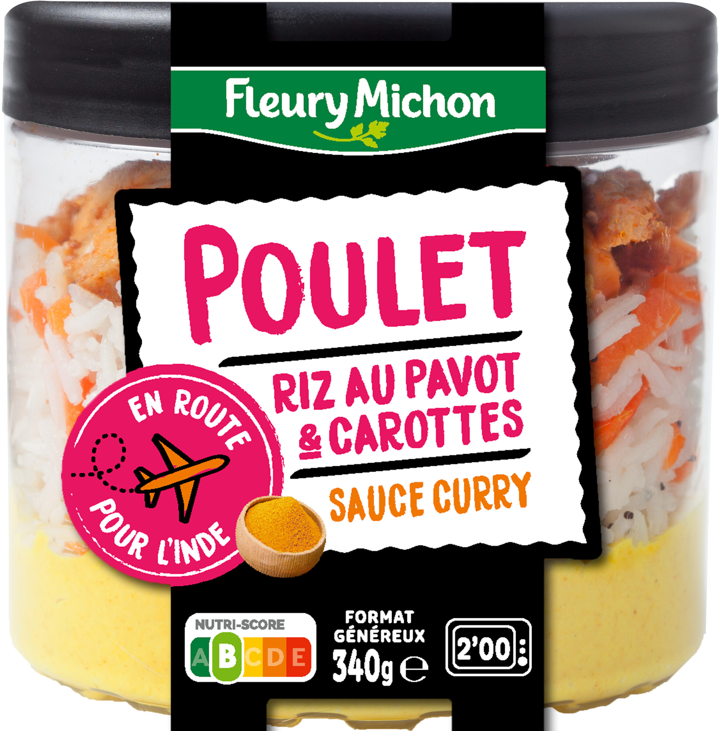 Poulet riz au pavot & carottes sauce curry - Product - fr