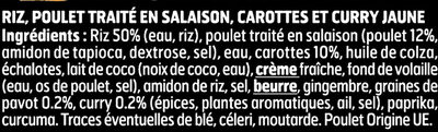 Poulet riz au pavot & carottes sauce curry - Ingredients - fr