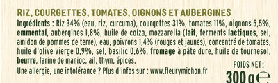 Courgettes à la Provençale et Riz crémeux - Ingredientes - fr