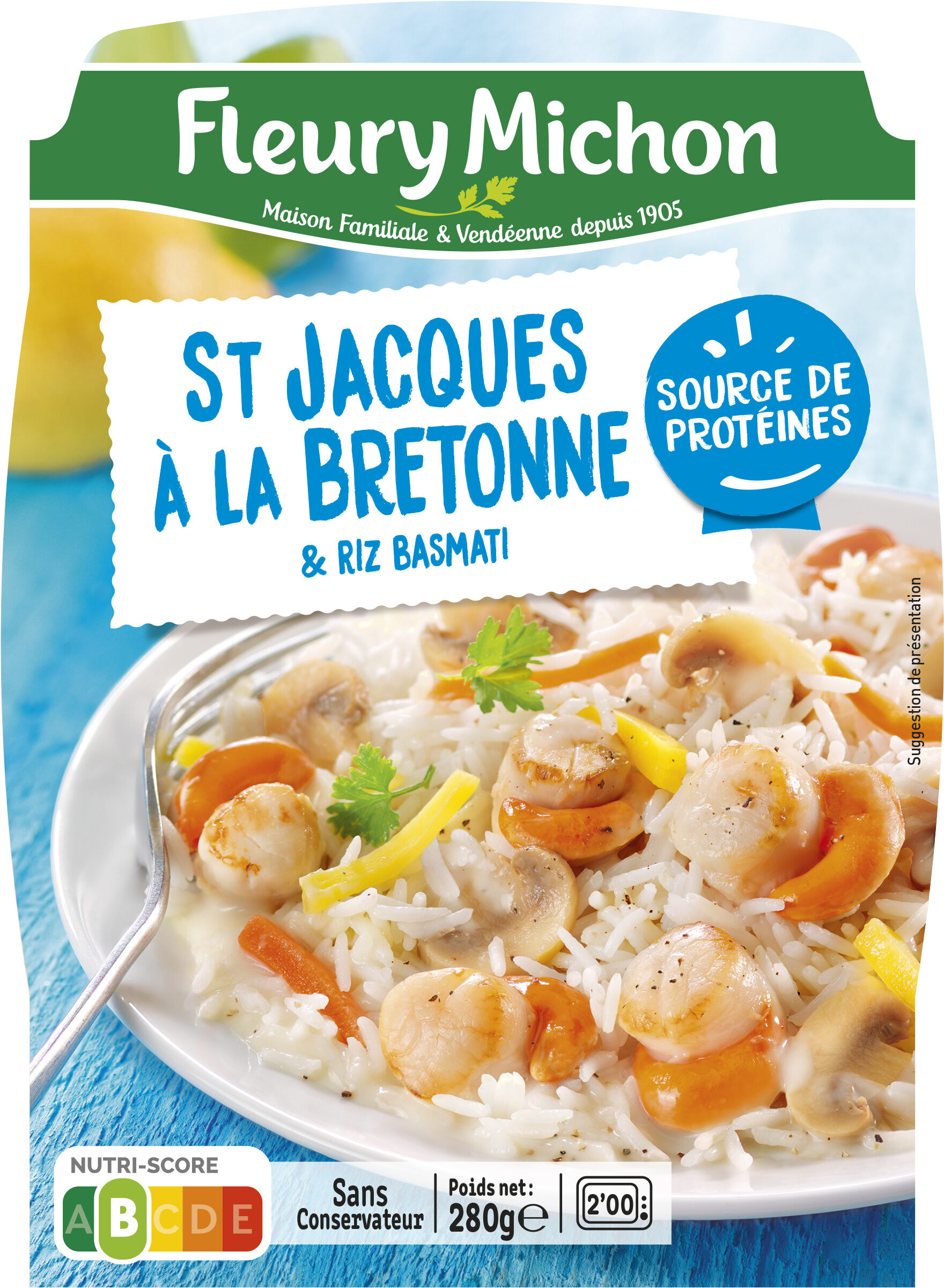 ST Jacques à la bretonne & riz basmati - Produit