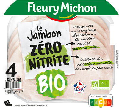 Le Jambon Zéro Nitrite BIO 4 tranches - Product - fr