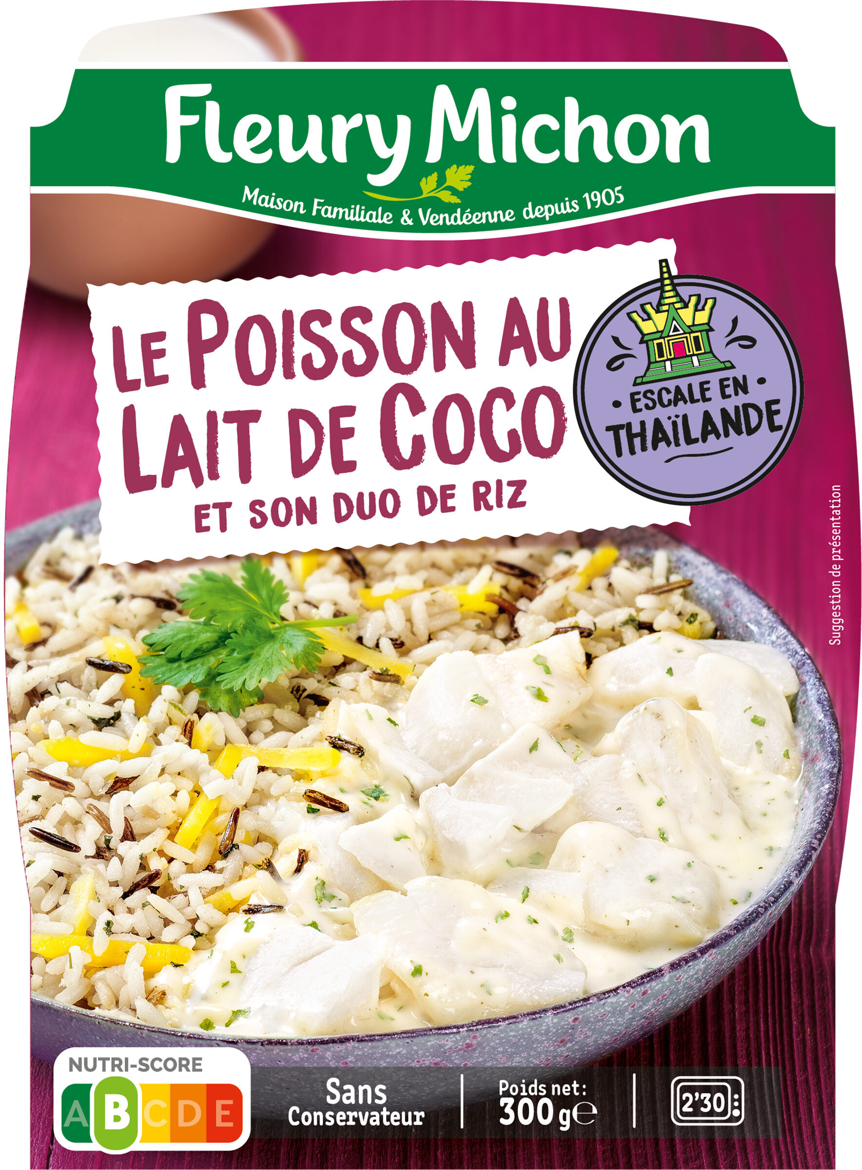 Le Poisson au lait de coco et son duo de riz - Produit