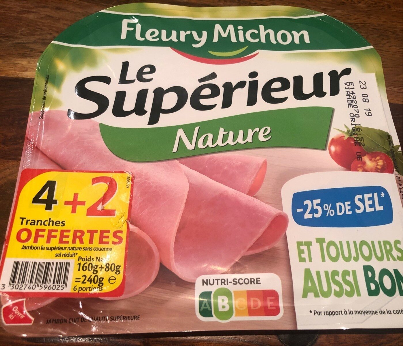 Jambon Supérieur Nature - Product - fr