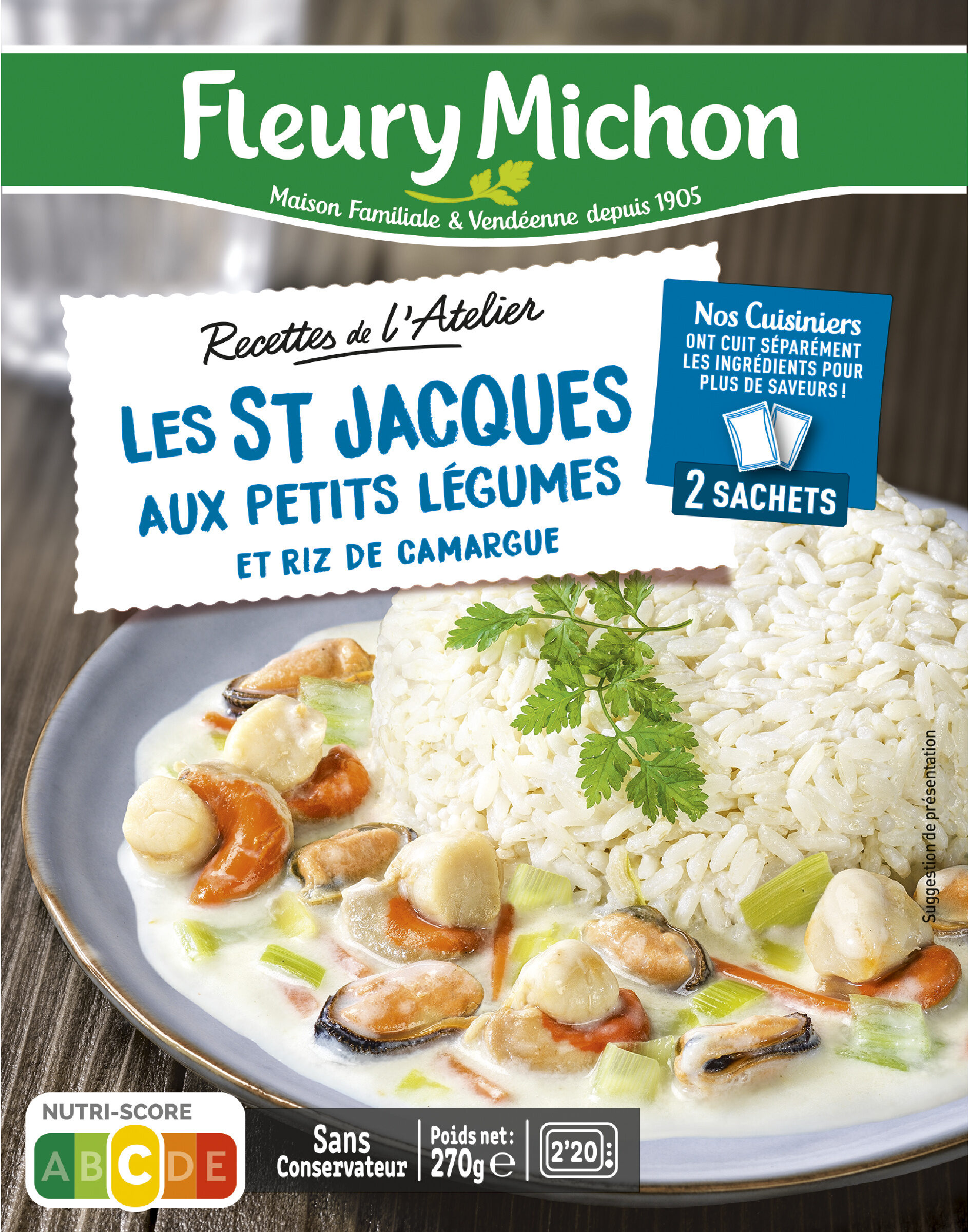 Les St-Jacques aux Petits Légumes et Riz de Camargue - Producto - fr