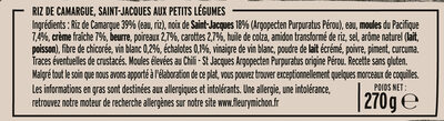 Les St-Jacques aux Petits Légumes et Riz de Camargue - Ingredientes - fr