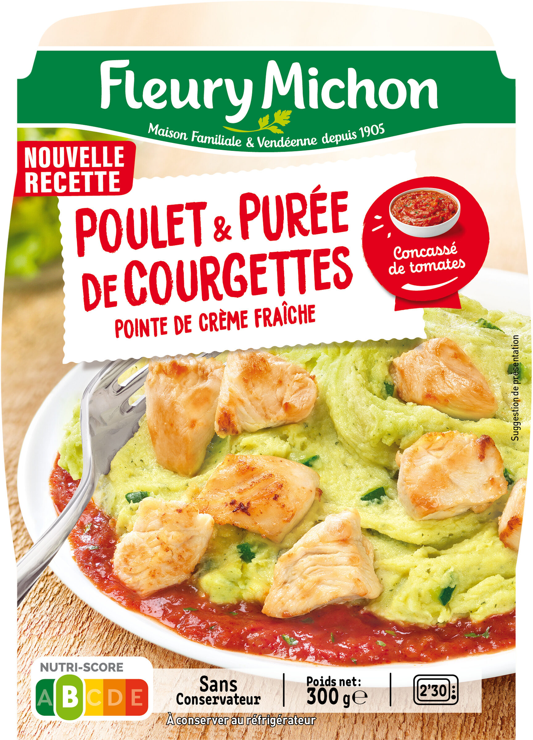 Poulet & Purée de Courgettes pointe de crème fraîche - Produkt - fr