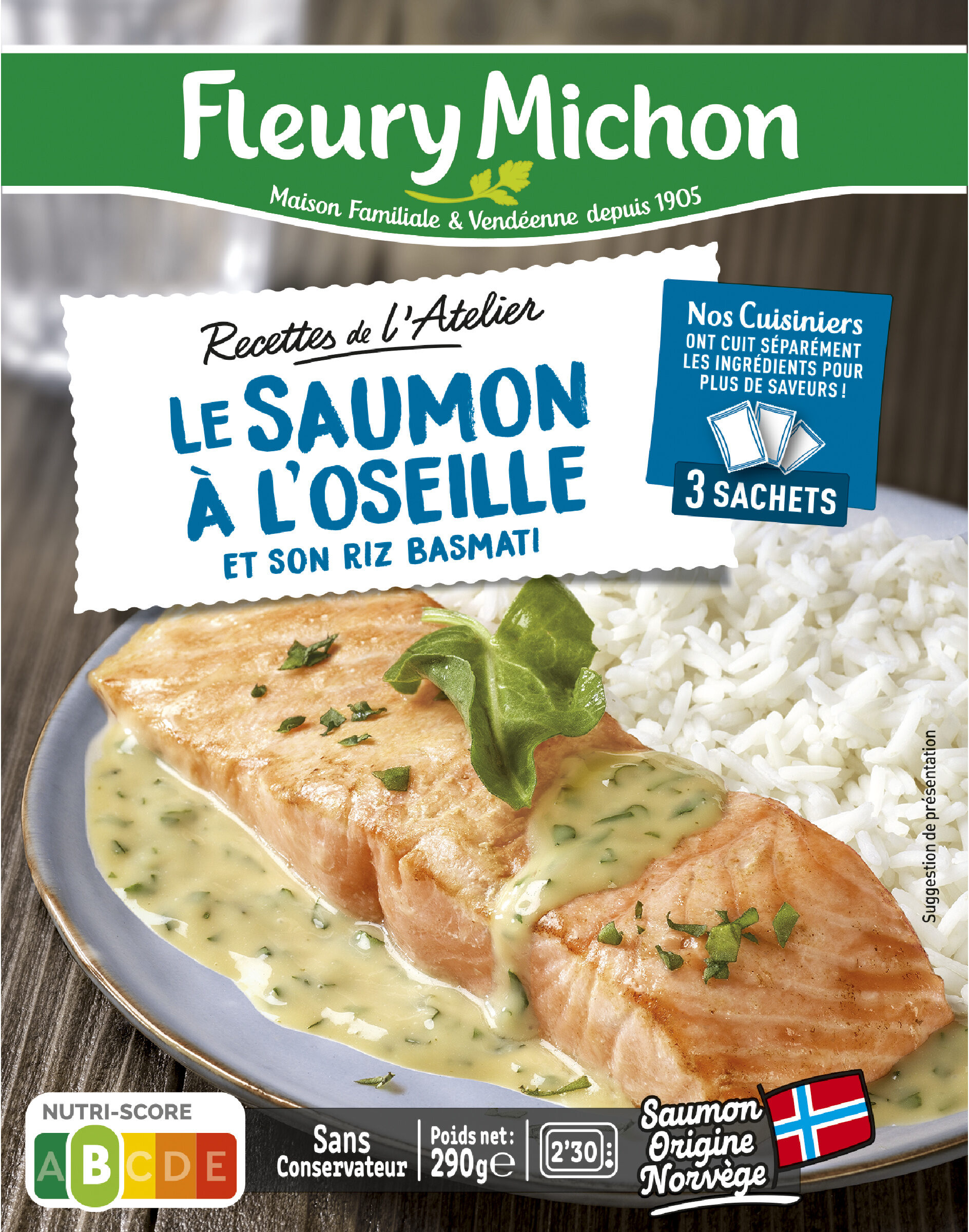 Le Saumon à l'oseille et son riz basmati - 产品 - fr